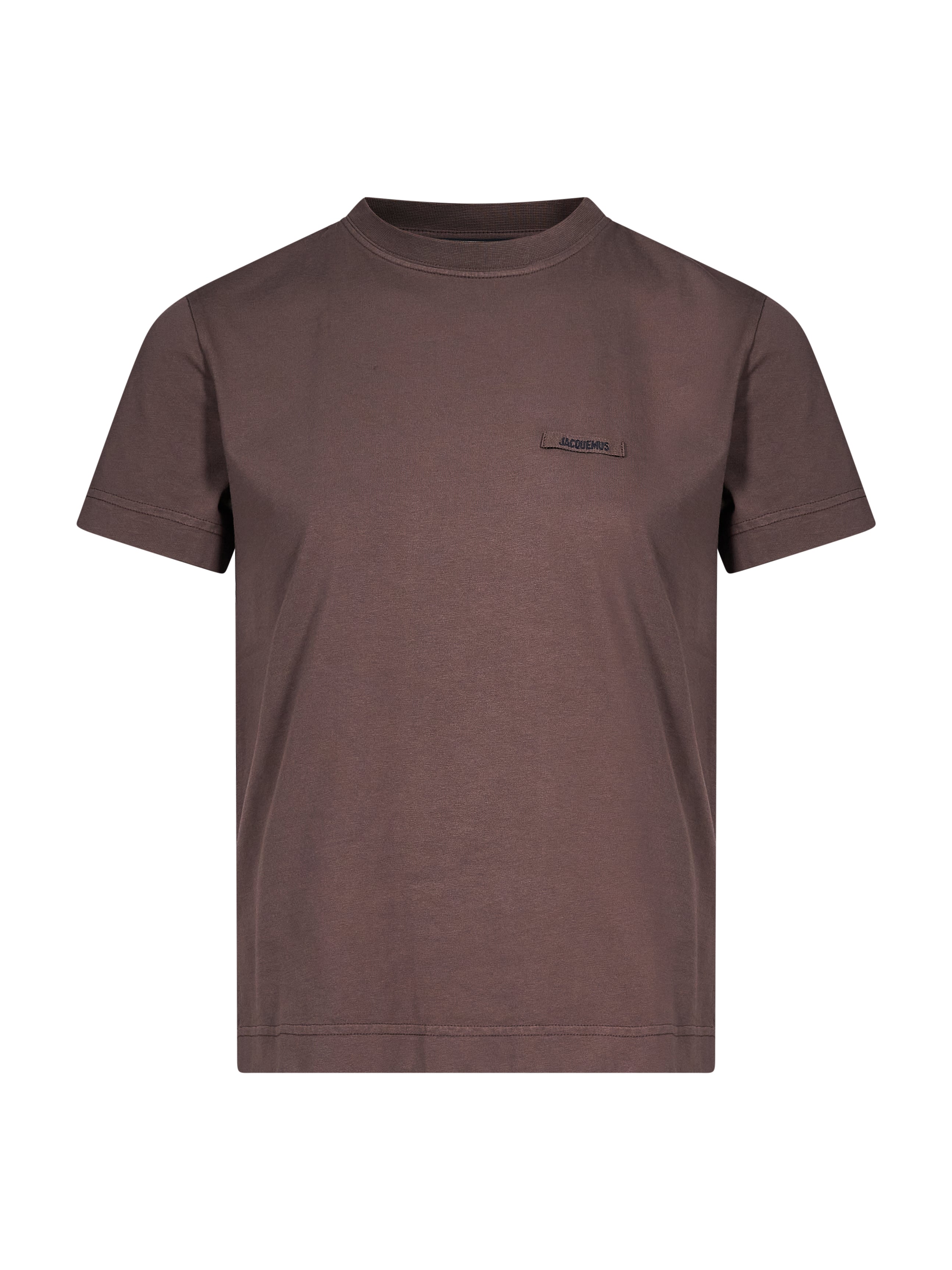 T-shirt con logo in marrone 