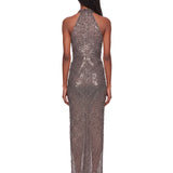 Abito con paillettes Whisper in grigio 