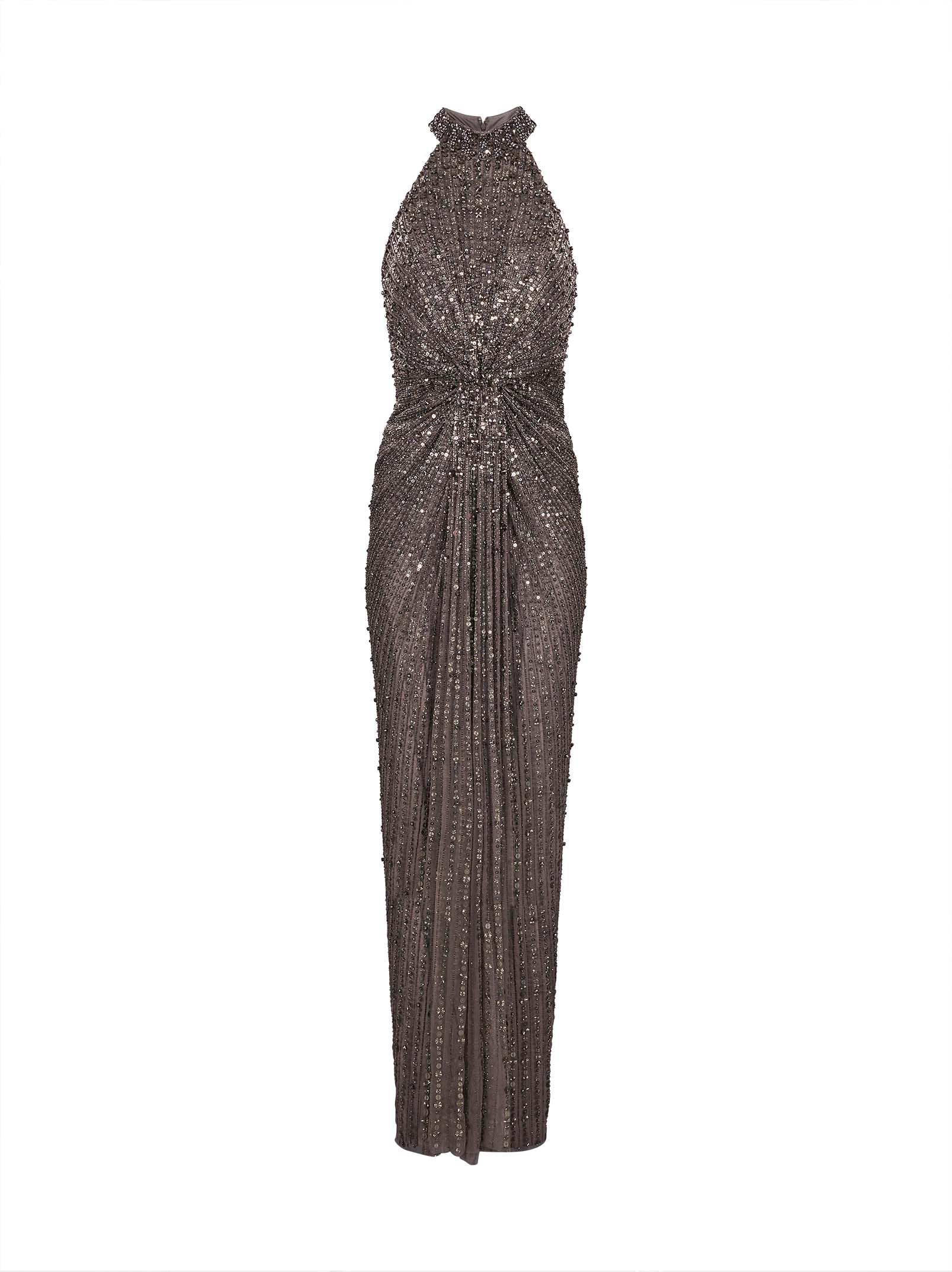 Abito con paillettes Whisper in grigio 