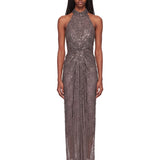 Abito con paillettes Whisper in grigio 