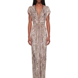 Abito con paillettes lacie in argento 