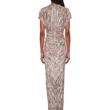 Abito con paillettes lacie in argento 