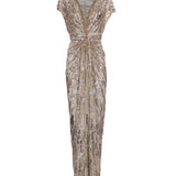 Abito con paillettes lacie in argento 
