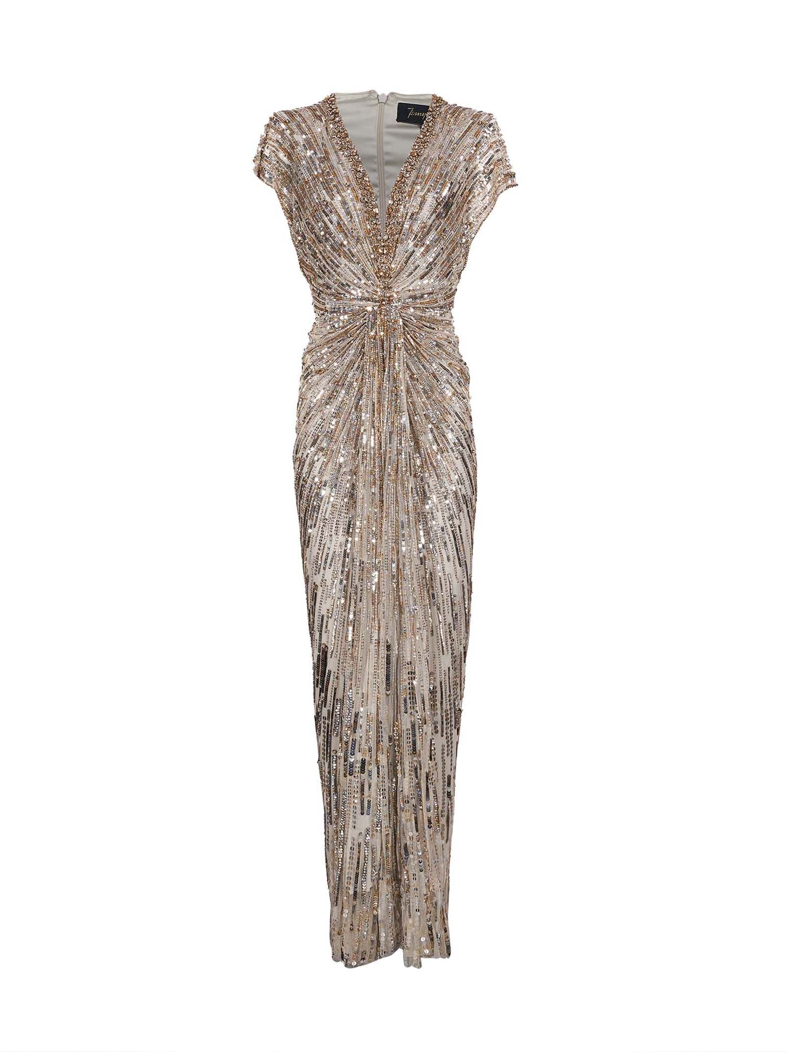 Abito con paillettes lacie in argento 