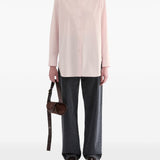 Camicia con ricamo in rosa 