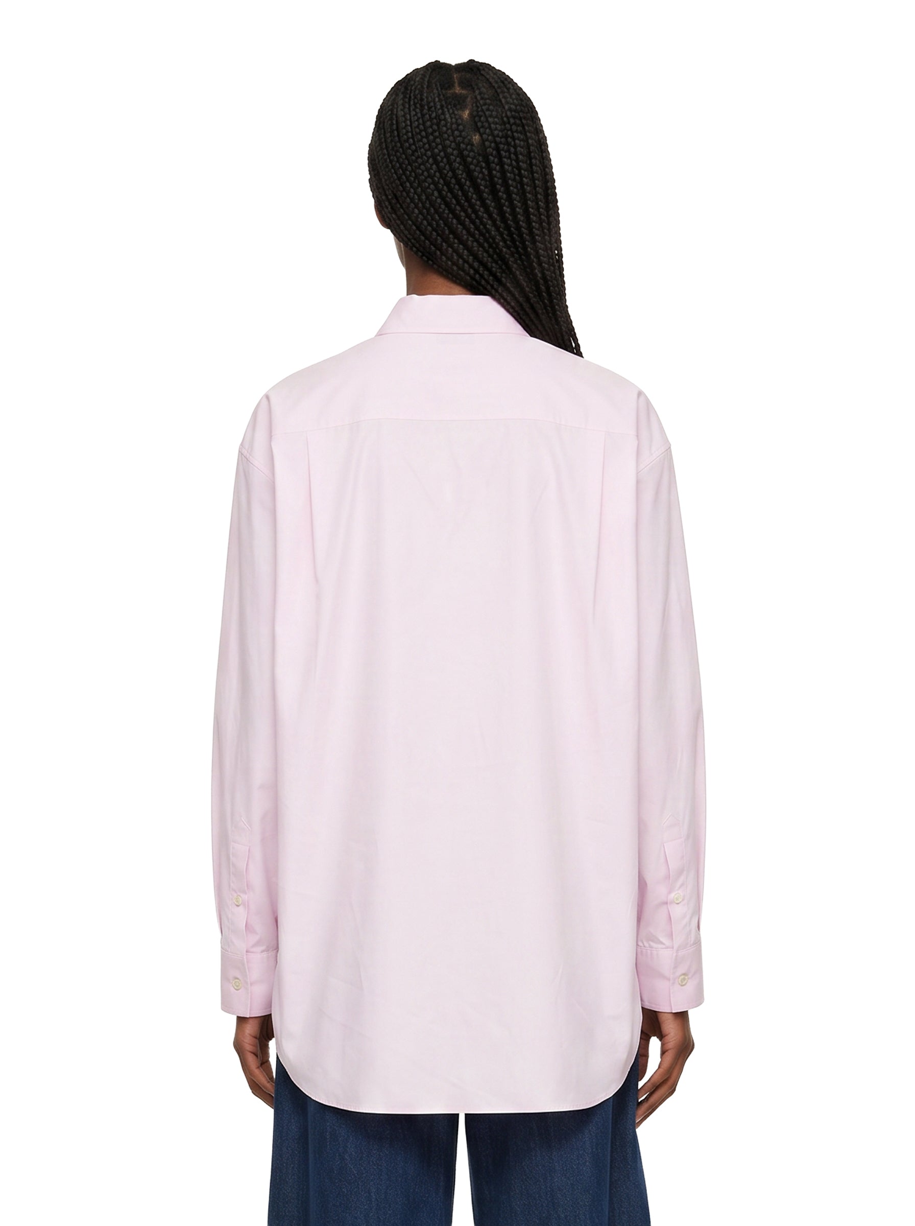 Camicia con ricamo in rosa 