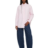 Camicia con ricamo in rosa 