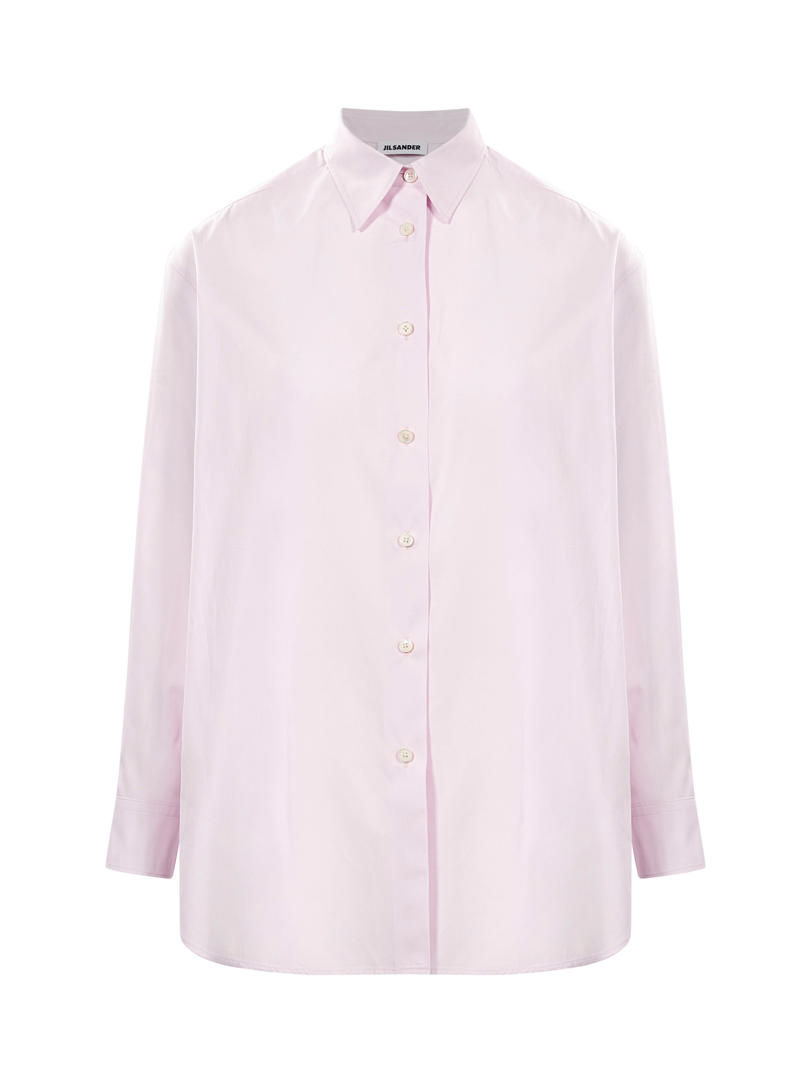 Camicia con ricamo in rosa 