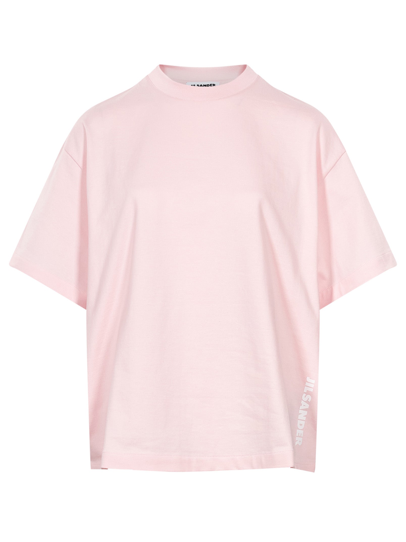 T-shirt a maniche corte con logo in rosa 