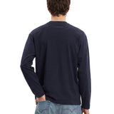 T-shirt a maniche lunghe in blu 