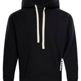 Felpa in cotone con logo e cappuccio in nero 
