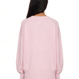 Cardigan con scollo a V in rosa 