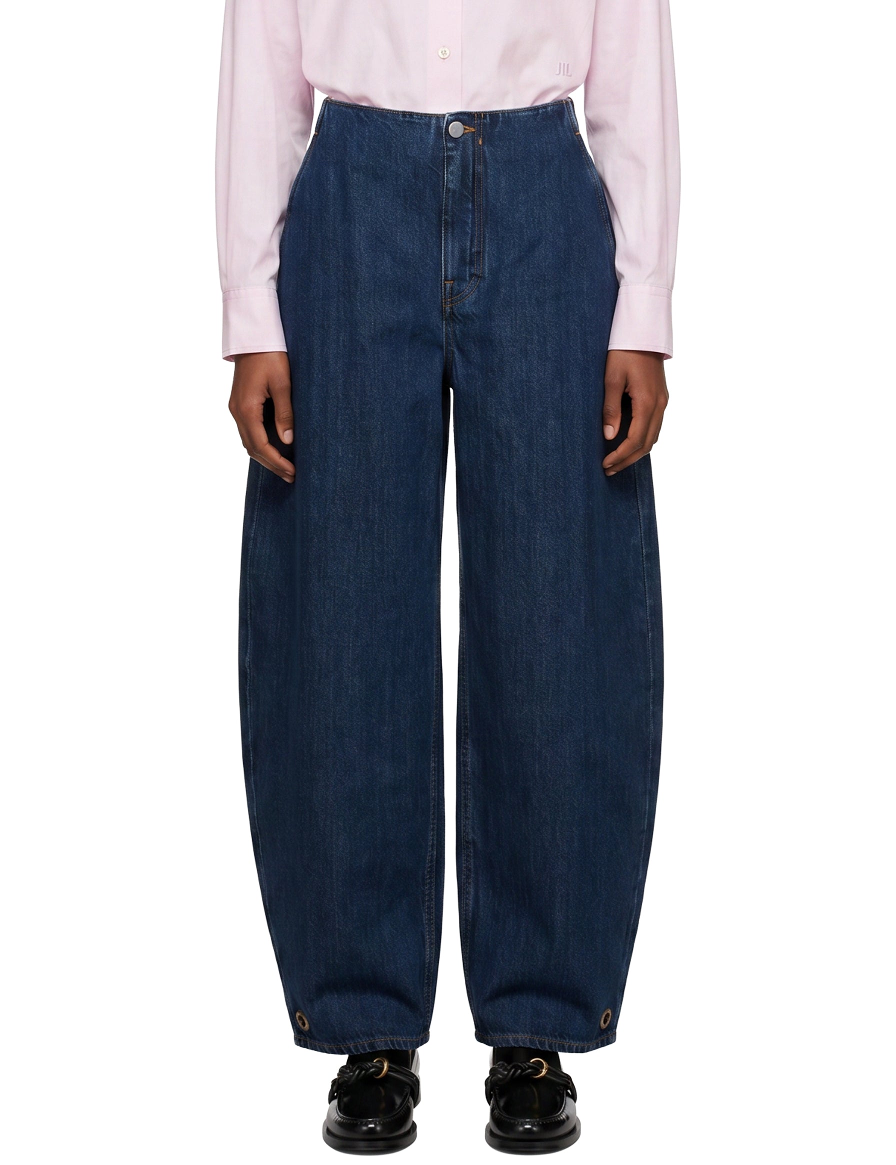 Jeans a gamba ampia n blu 
