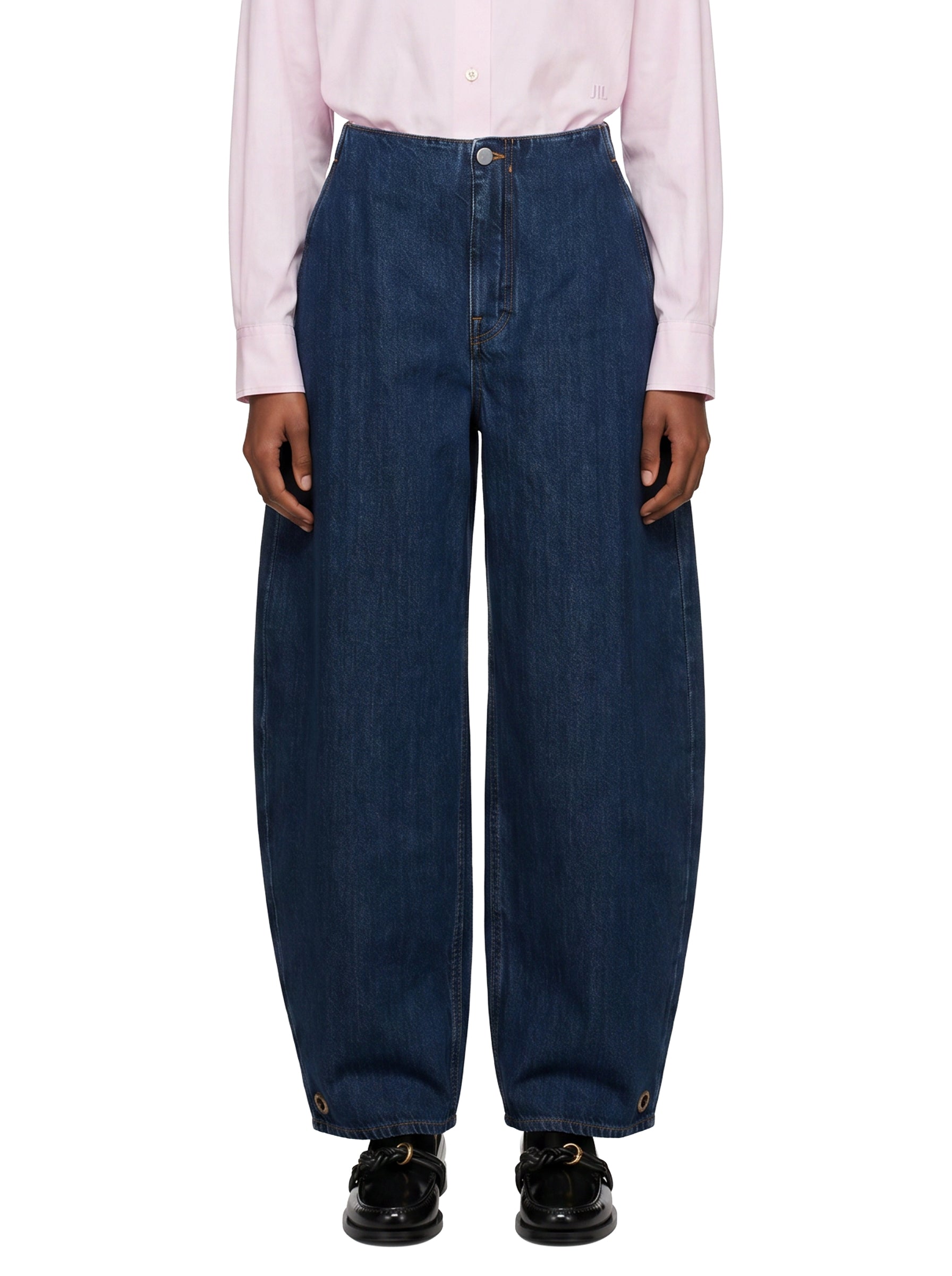 Jeans a gamba ampia n blu 