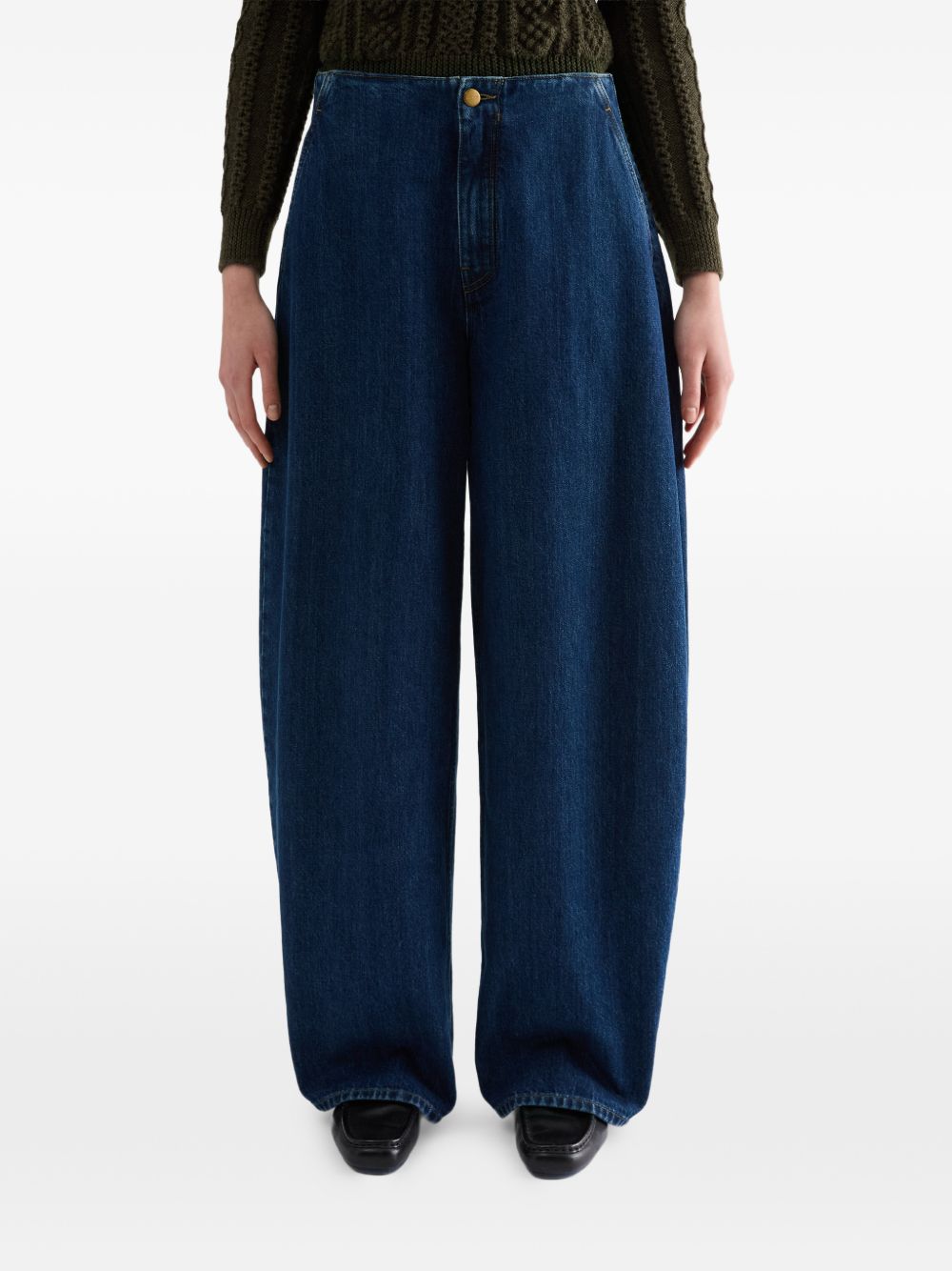 Jeans a gamba ampia n blu 