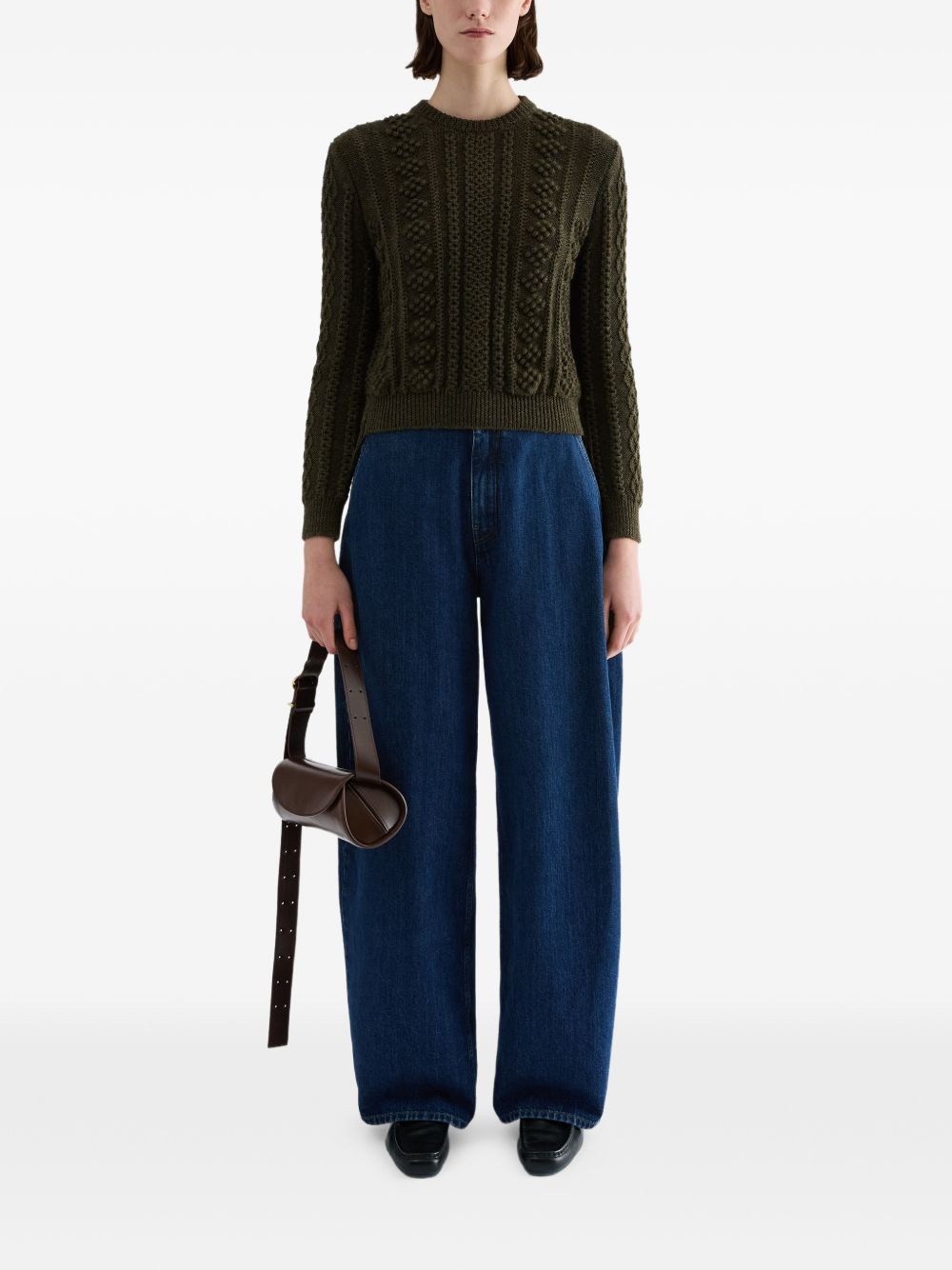 Jeans a gamba ampia n blu 