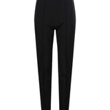 Pantaloni slim a vita alta in nero 