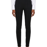 Pantaloni slim a vita alta in nero 
