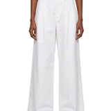Pantaloni a gamba ampia in bianco 