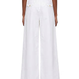 Pantaloni a gamba ampia in bianco 