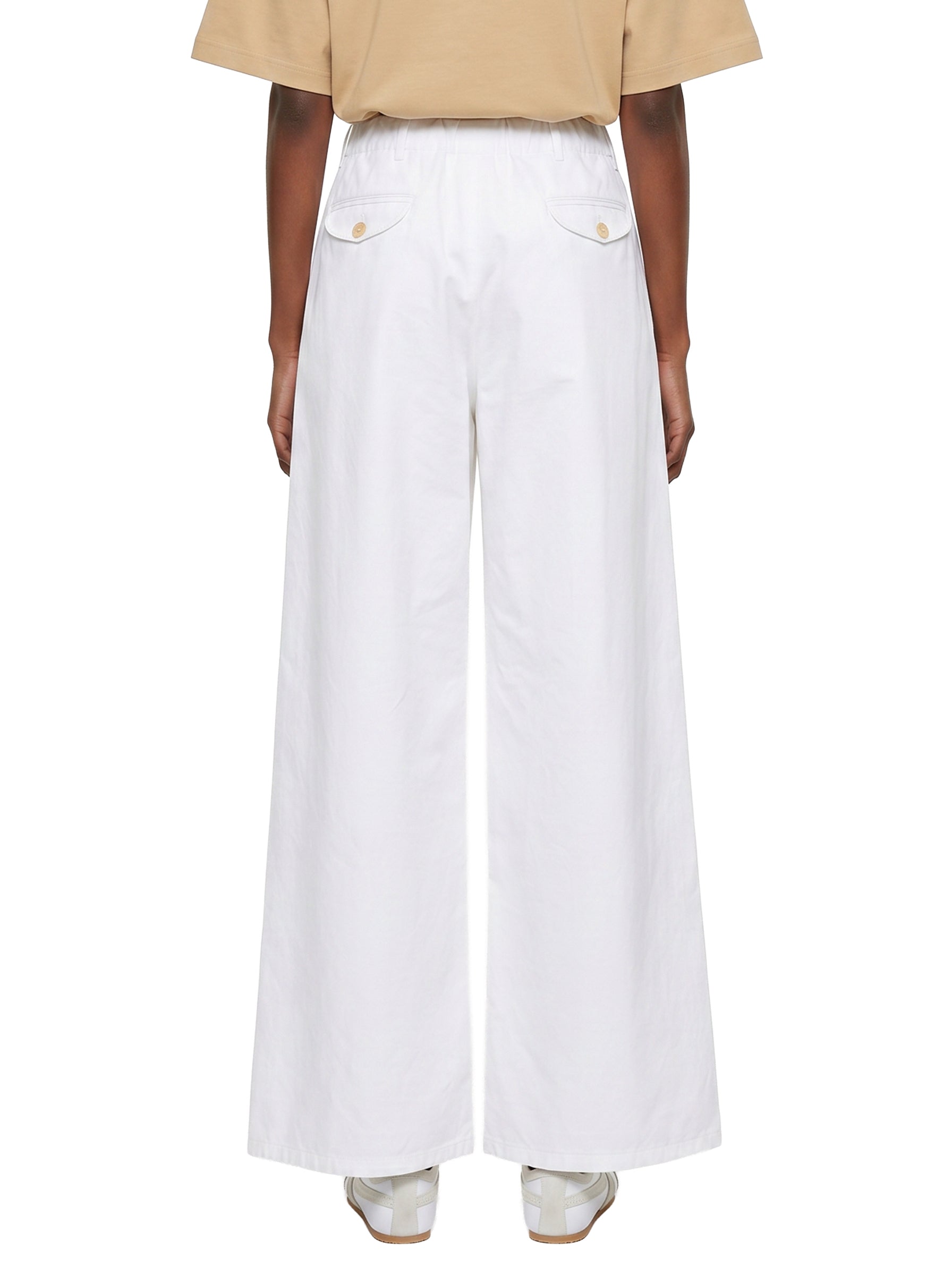 Pantaloni a gamba ampia in bianco 