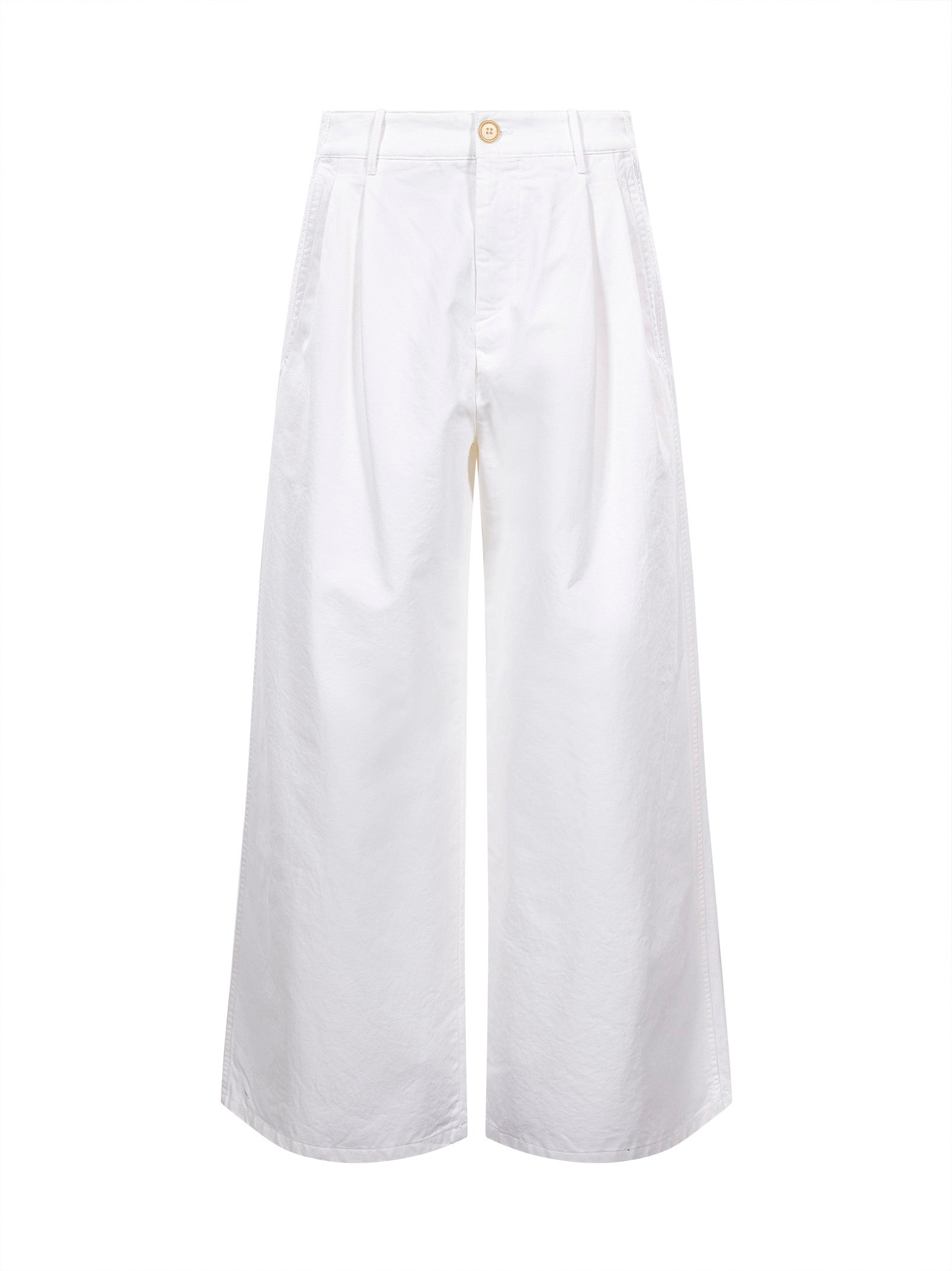 Pantaloni a gamba ampia in bianco 