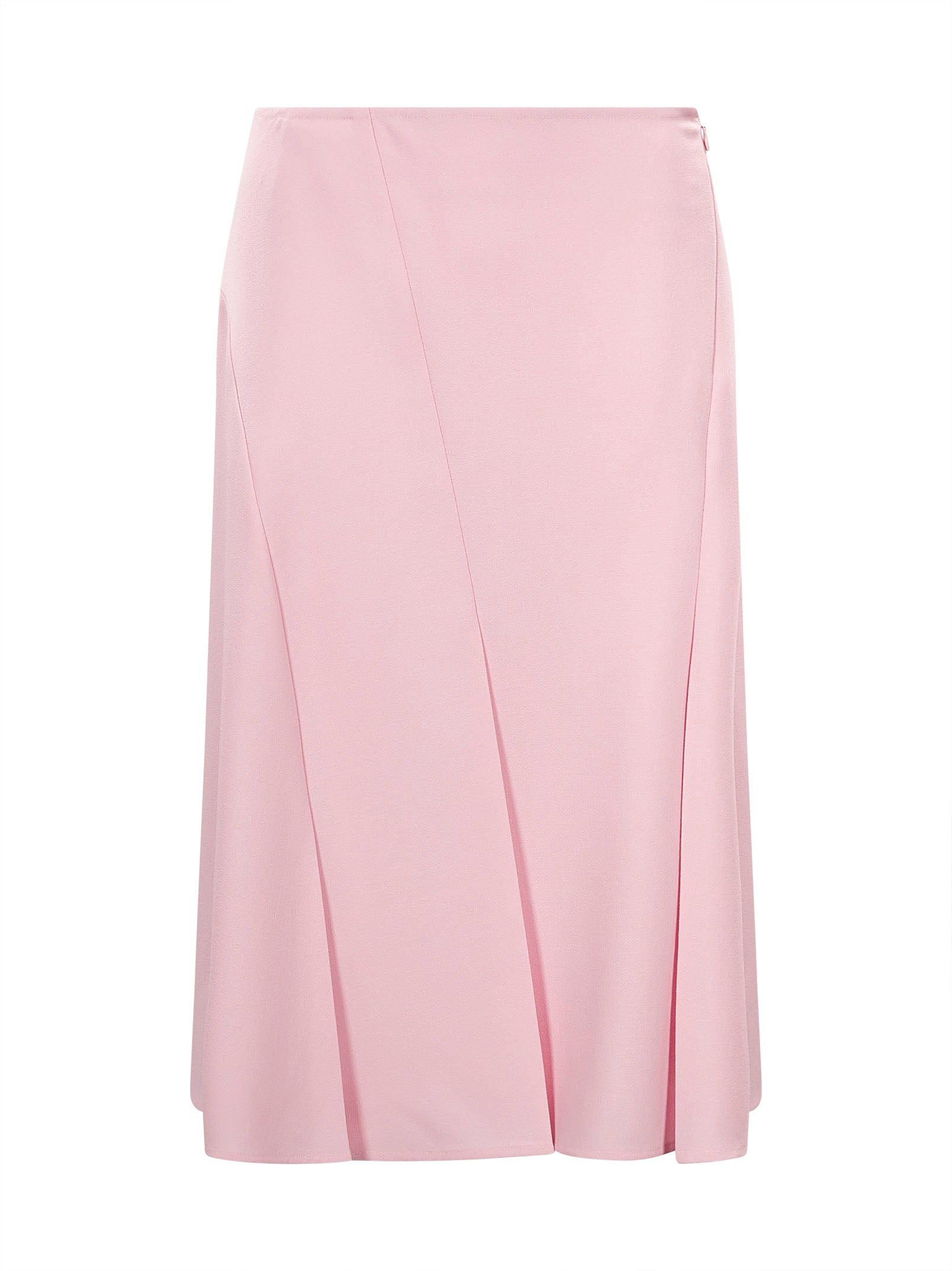 Gonna midi satnata in rosa 