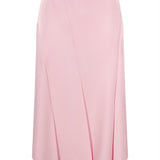Gonna midi satnata in rosa 