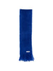 Sciarpa con patch logo e frange in blu