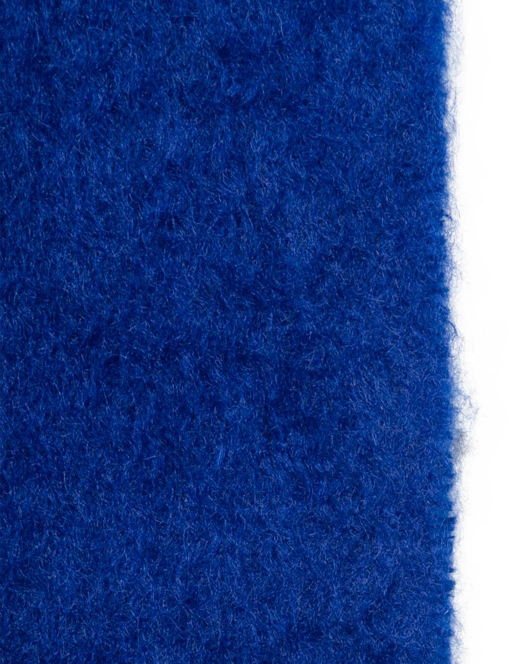 Sciarpa con patch logo e frange in blu 