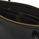 Borsa a mano Tangle Tent in pelle in nero 