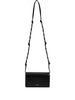 Borsa a tracolla con logo in nero