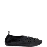 Sneakers con cristalli in nero 