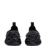 Sneakers con cristalli in nero 