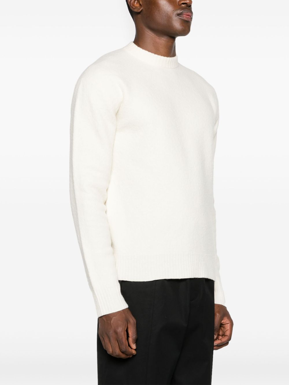 Maglione girocollo in bianco 