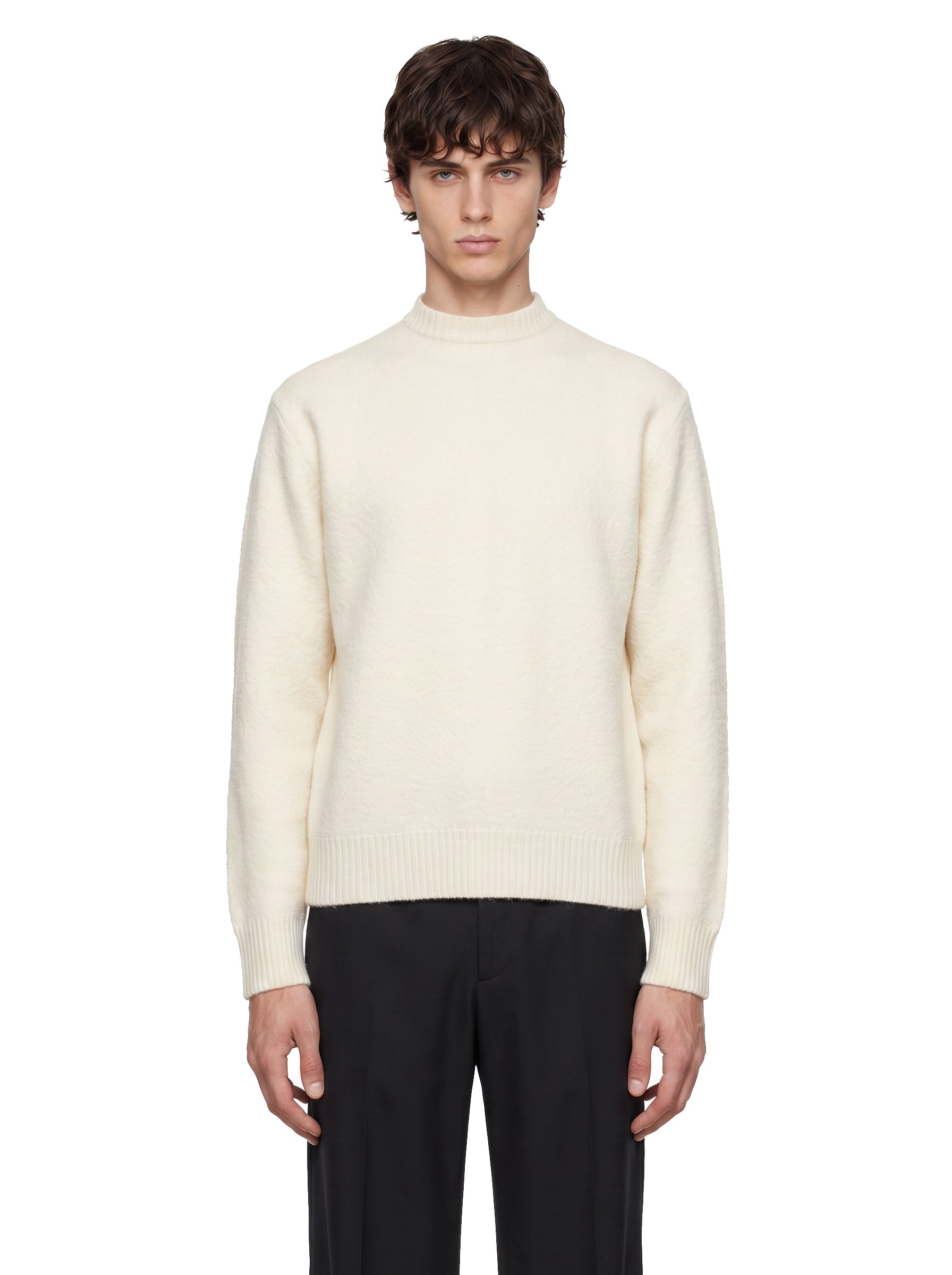 Maglione girocollo in bianco 