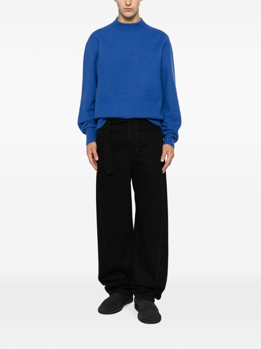 Maglione girocollo in blu royal 