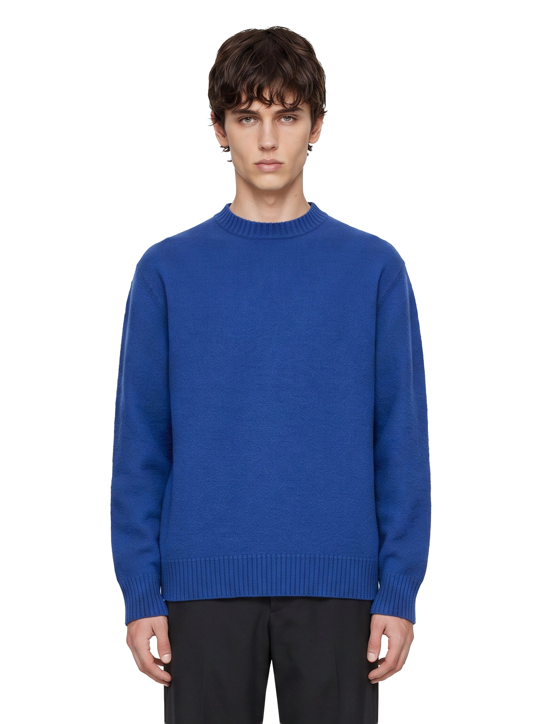 Maglione girocollo in blu royal 