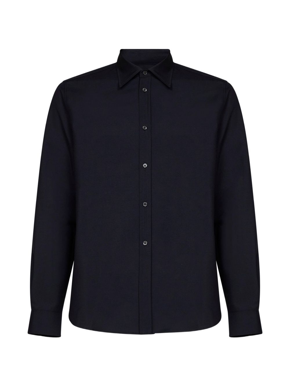 Camicia con colletto a punta in blu scuro 