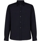 Camicia con colletto a punta in blu scuro 