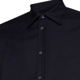 Camicia con colletto a punta in blu scuro 
