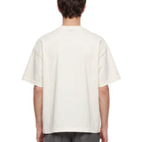 T-shirt girocollo con logo in bianco 