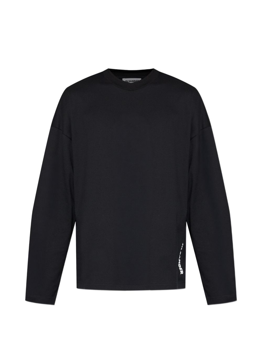 T-shirt girocollo con logo in nero 