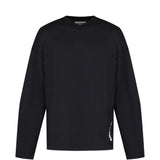 T-shirt girocollo con logo in nero 