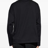 T-shirt girocollo con logo in nero 