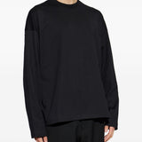 T-shirt girocollo con logo in nero 
