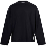 T-shirt girocollo con logo in nero 