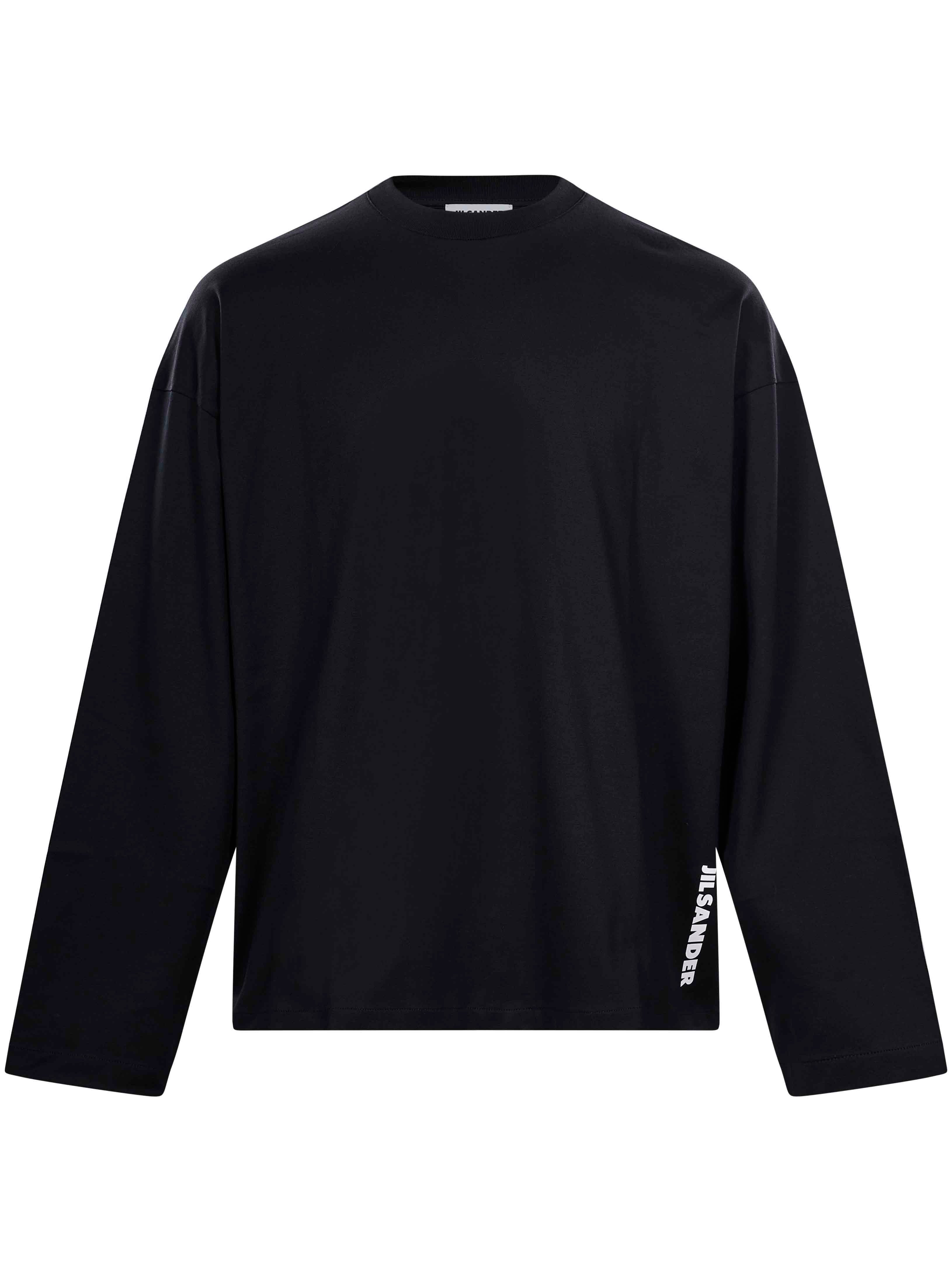 T-shirt girocollo con logo in nero 