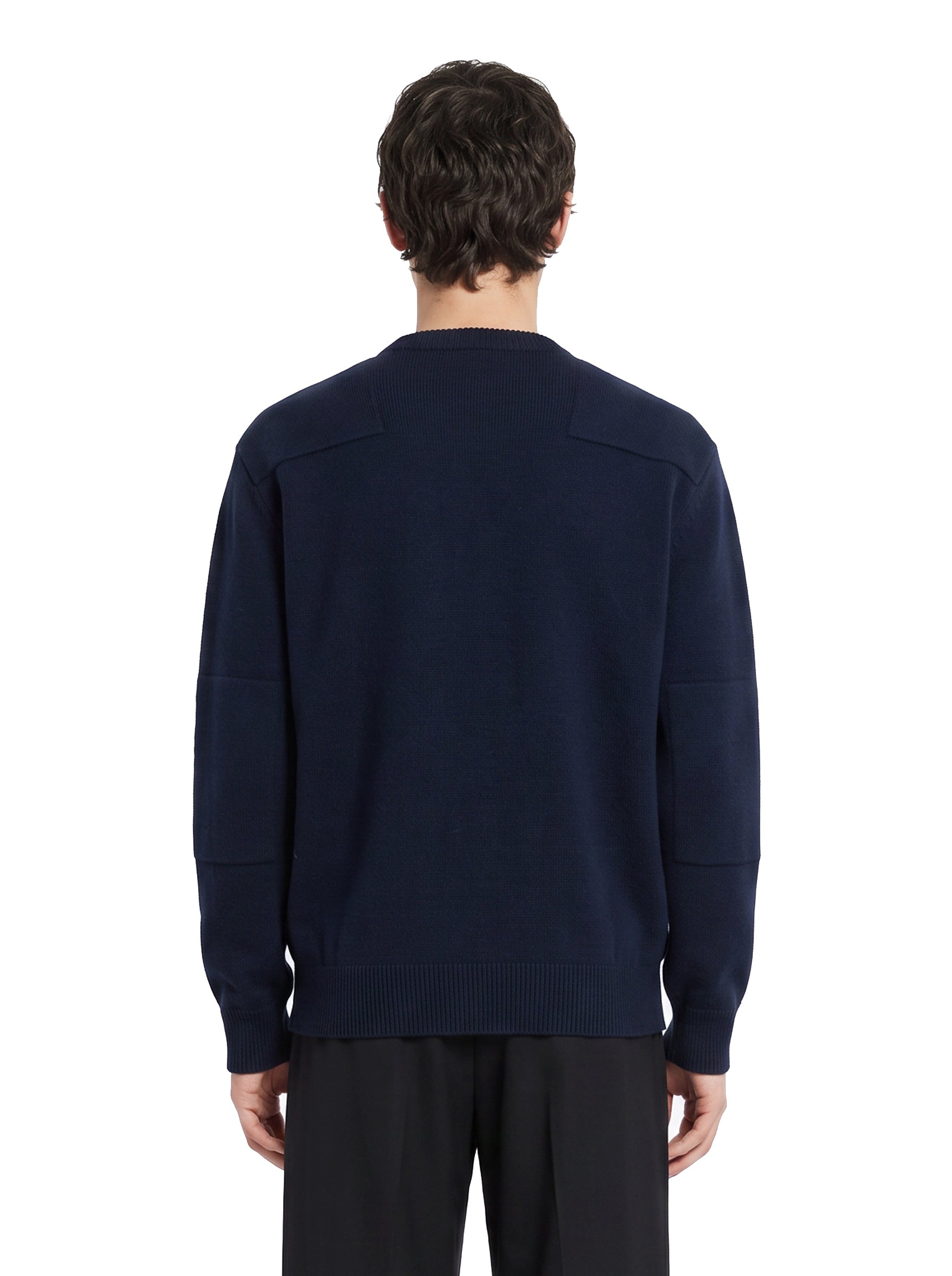 Maglione girocollo in blu scuro 