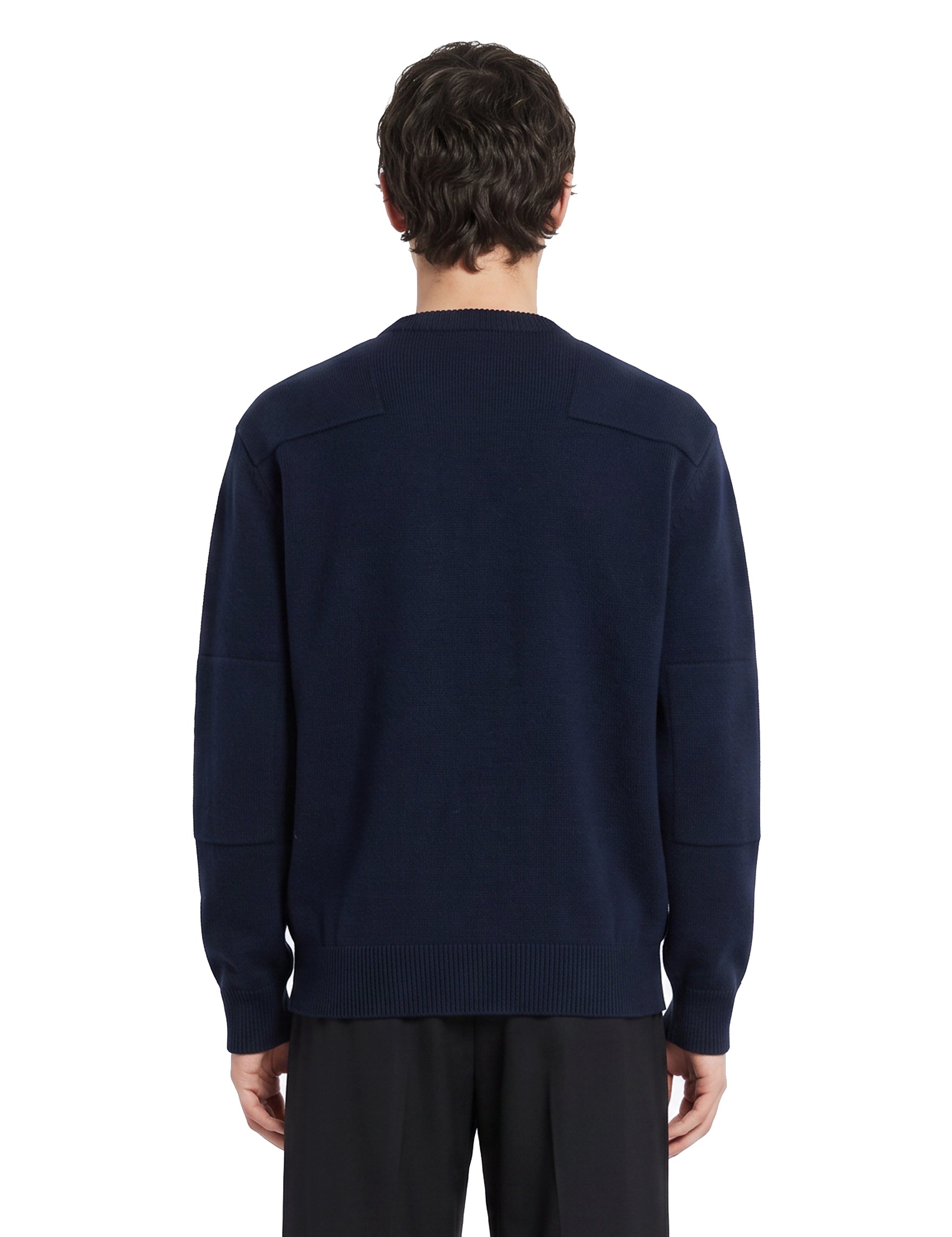 Maglione girocollo in blu scuro 